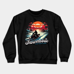 Snowmobile Adventure Design Crewneck Sweatshirt